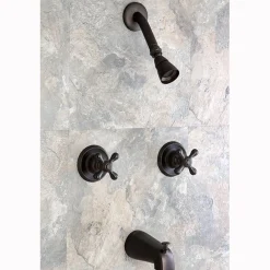 Kingston Brass KB245AX Magellan Two Handle Tub and Shower Faucet