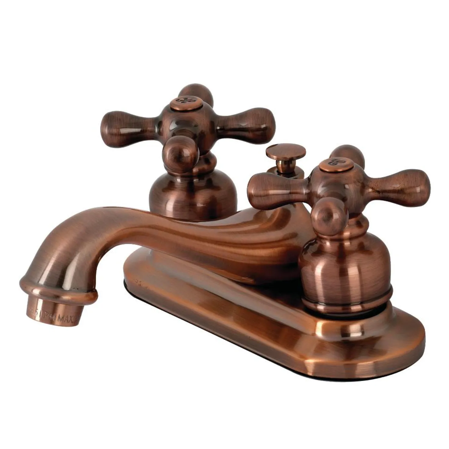 Kingston Brass KB606AX Restoration 4 in. Centerset Bathroom Faucet, Antique Copper