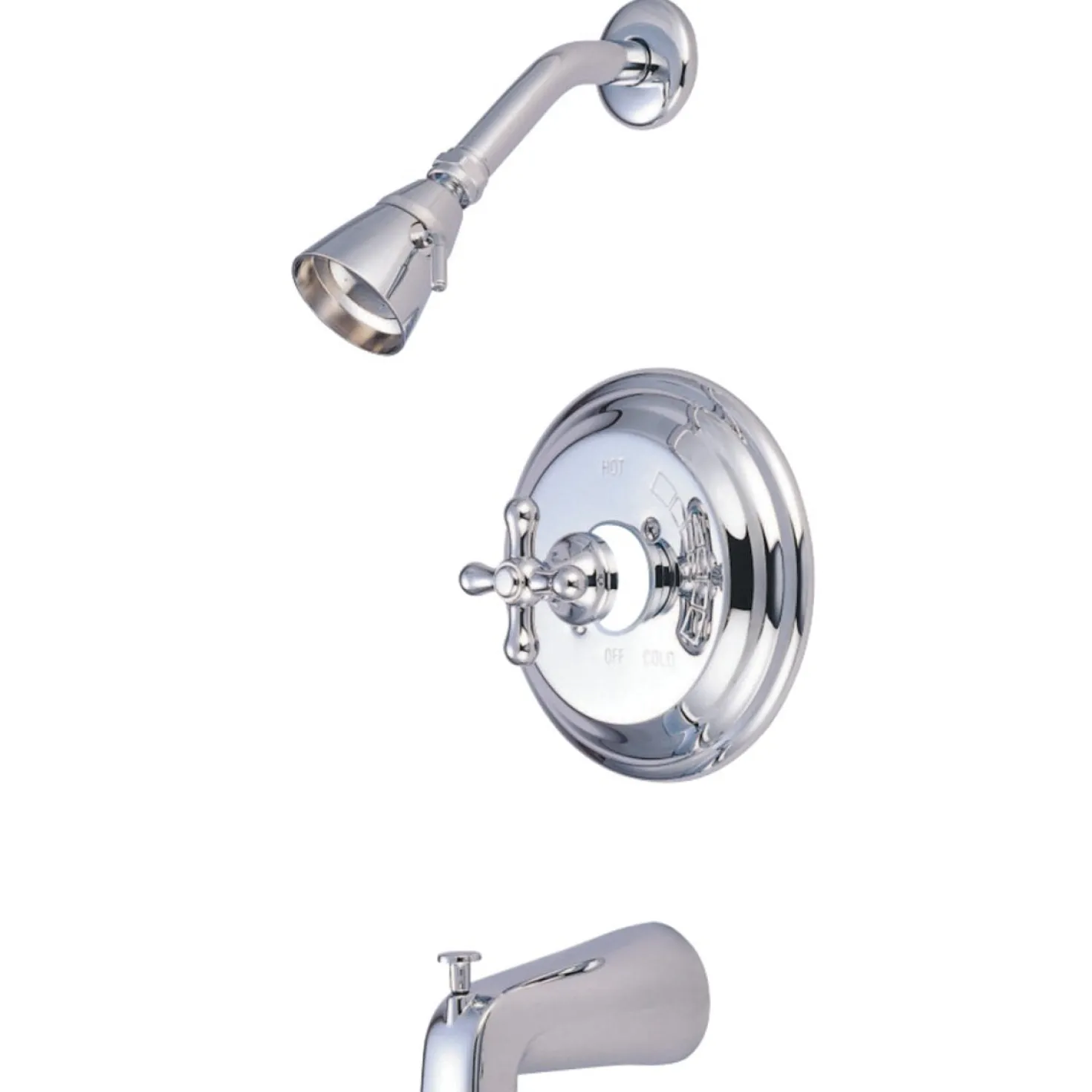 Kingston Brass KB3631AXT Tub and Shower Trim Only in Polished Chrome