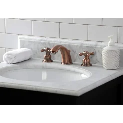 Kingston Brass KB966AX Victorian Widespread Bathroom Faucet, Antique Copper