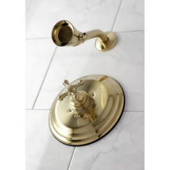 Kingston Brass KB2637BXTSO Metropolitan Shower Trim Only without Valve in Brushed Brass