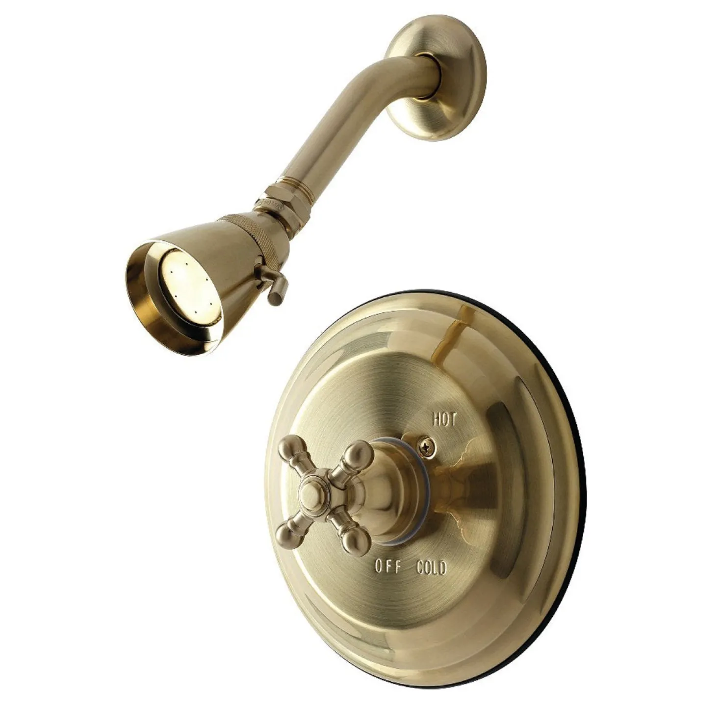 Kingston Brass KB2637BXTSO Metropolitan Shower Trim Only without Valve in Brushed Brass
