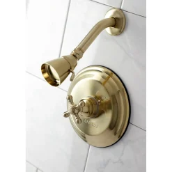 Kingston Brass KB2637BXTSO Metropolitan Shower Trim Only without Valve in Brushed Brass