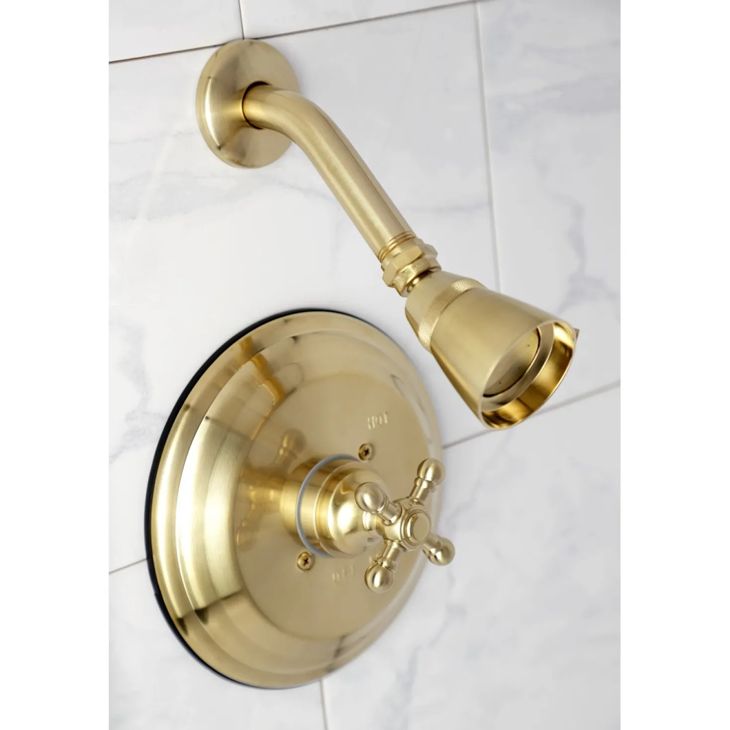 Kingston Brass KB2637BXTSO Metropolitan Shower Trim Only without Valve in Brushed Brass