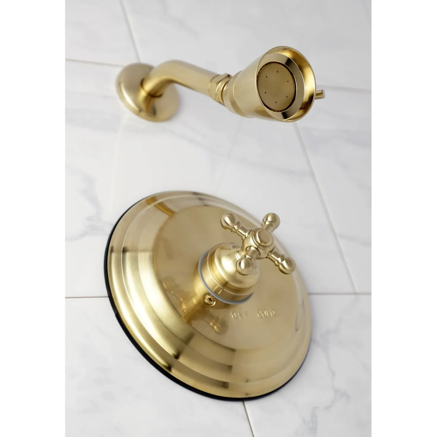 Kingston Brass KB2637BXTSO Metropolitan Shower Trim Only without Valve in Brushed Brass