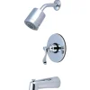 Kingston Brass KB6691DFL NuFrench Tub and Shower Faucet in Polished Chrome