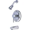 Kingston Brass KB46310DL Concord Single Handle Tub and Shower Faucet in Polished Chrome