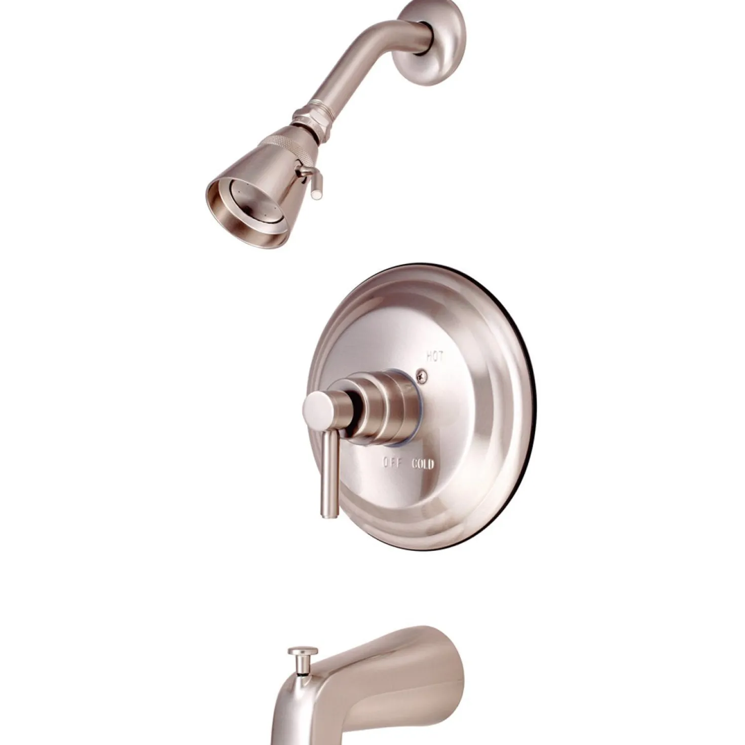 Kingston Brass KB2638DLT Trim Only for Single Handle Tub and Shower Faucet in Satin Nickel