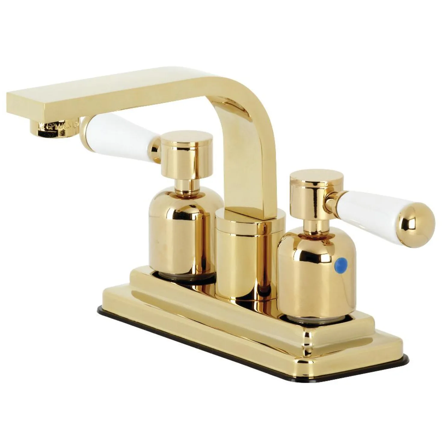 Kingston Brass KB8462DPL Paris 4-Inch Centerset Bathroom Faucet, Polished Brass