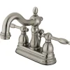 Kingston Brass KB1600KL 4-Inch Centerset Bathroom Faucet in Black Stainless