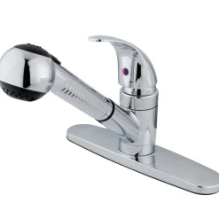 Kingston Brass KB6701LLSP Pull-Out Kitchen Faucet in Polished Chrome