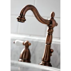 Kingston Brass KB197PLAC 8 in. Widespread Bathroom Faucet, Antique Copper