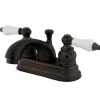 Kingston Brass KB3605PL 4-Inch Centerset Bathroom Faucet in Oil Rubbed Bronze