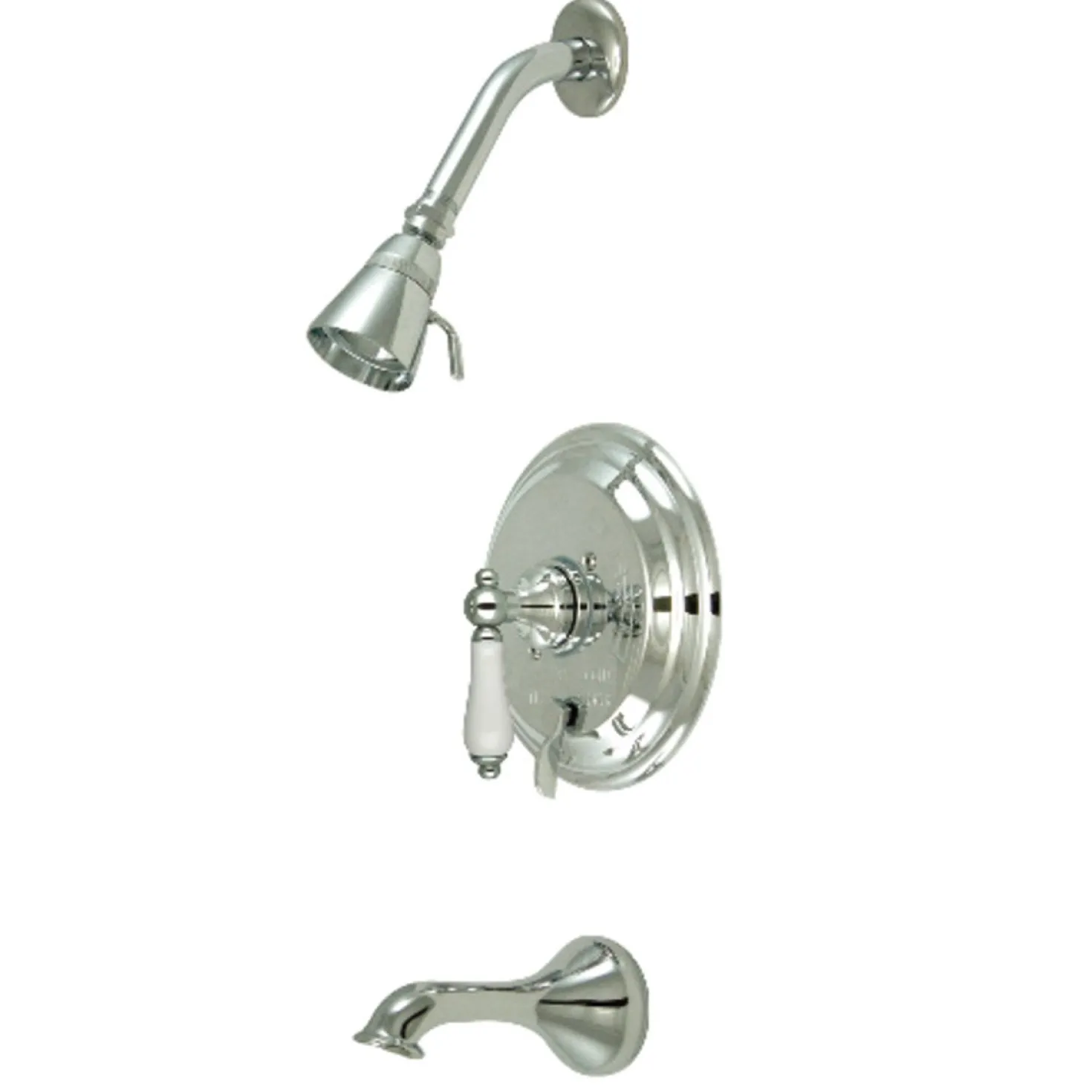 Kingston Brass KB36310PLT Tub and Shower Trim Only in Polished Chrome
