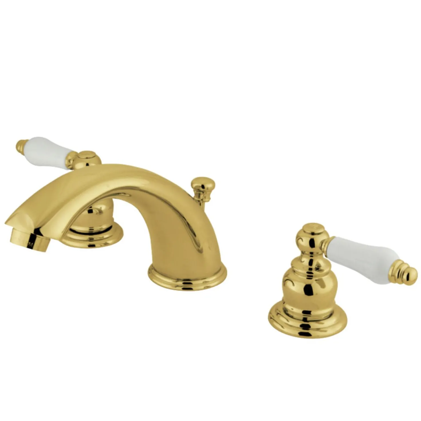 Kingston Brass KB972PL Widespread Bathroom Faucet in Polished Brass
