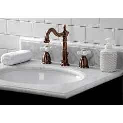Kingston Brass KB197PXAC 8 in. Widespread Bathroom Faucet, Antique Copper