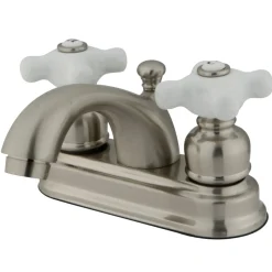 Kingston Brass KB3608PX 4-Inch Centerset Bathroom Faucet in Brushed Nickel