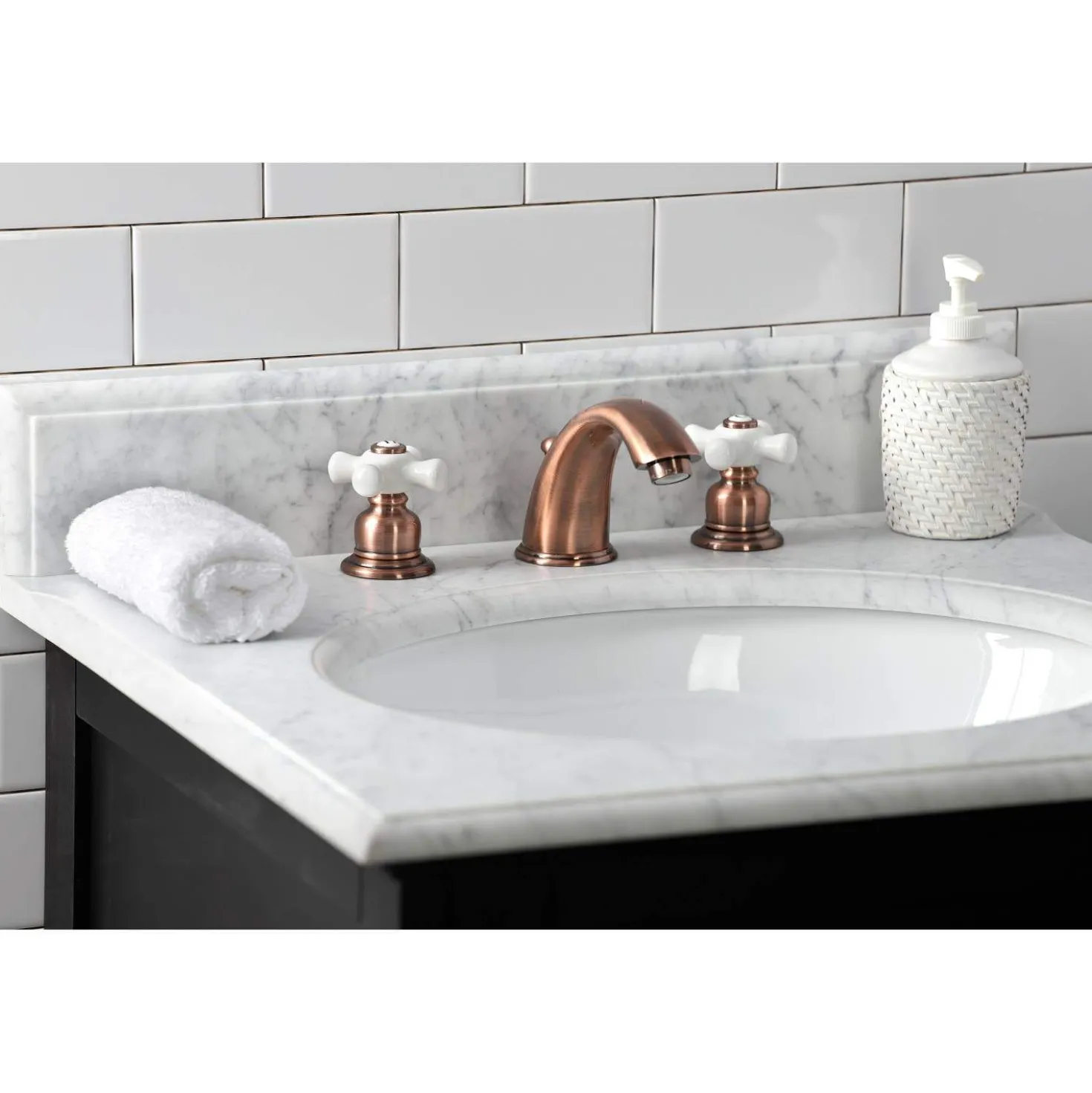 Kingston Brass KB966PX Magellan Widespread Bathroom Faucet, Antique Copper