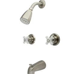 Kingston Brass KB248PX Magellan Two Handle Tub and Shower Faucet