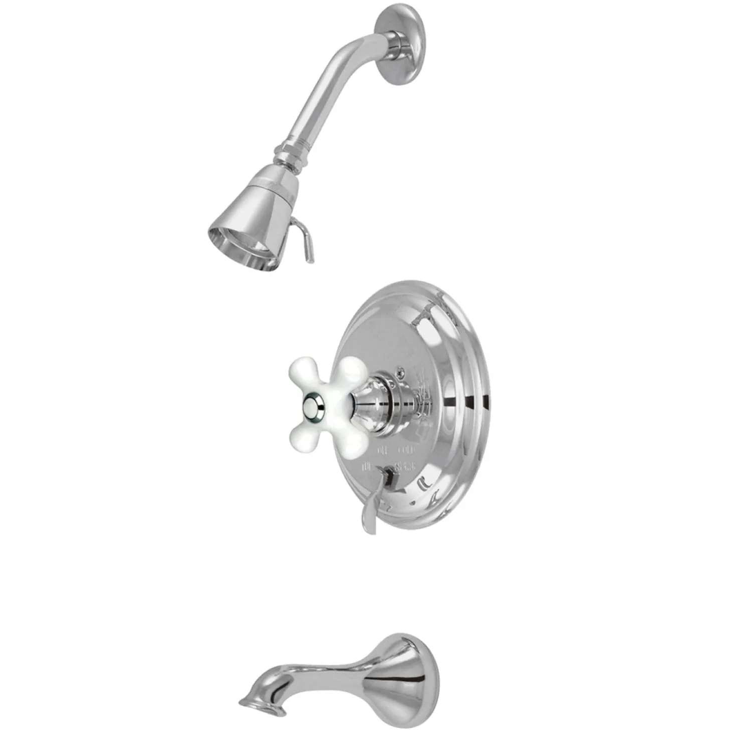 Kingston Brass KB36310PX Restoration Single Handle Tub and Shower Faucet