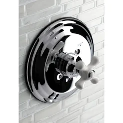 Kingston Brass KB3631PXT Tub and Shower Trim Only in Polished Chrome