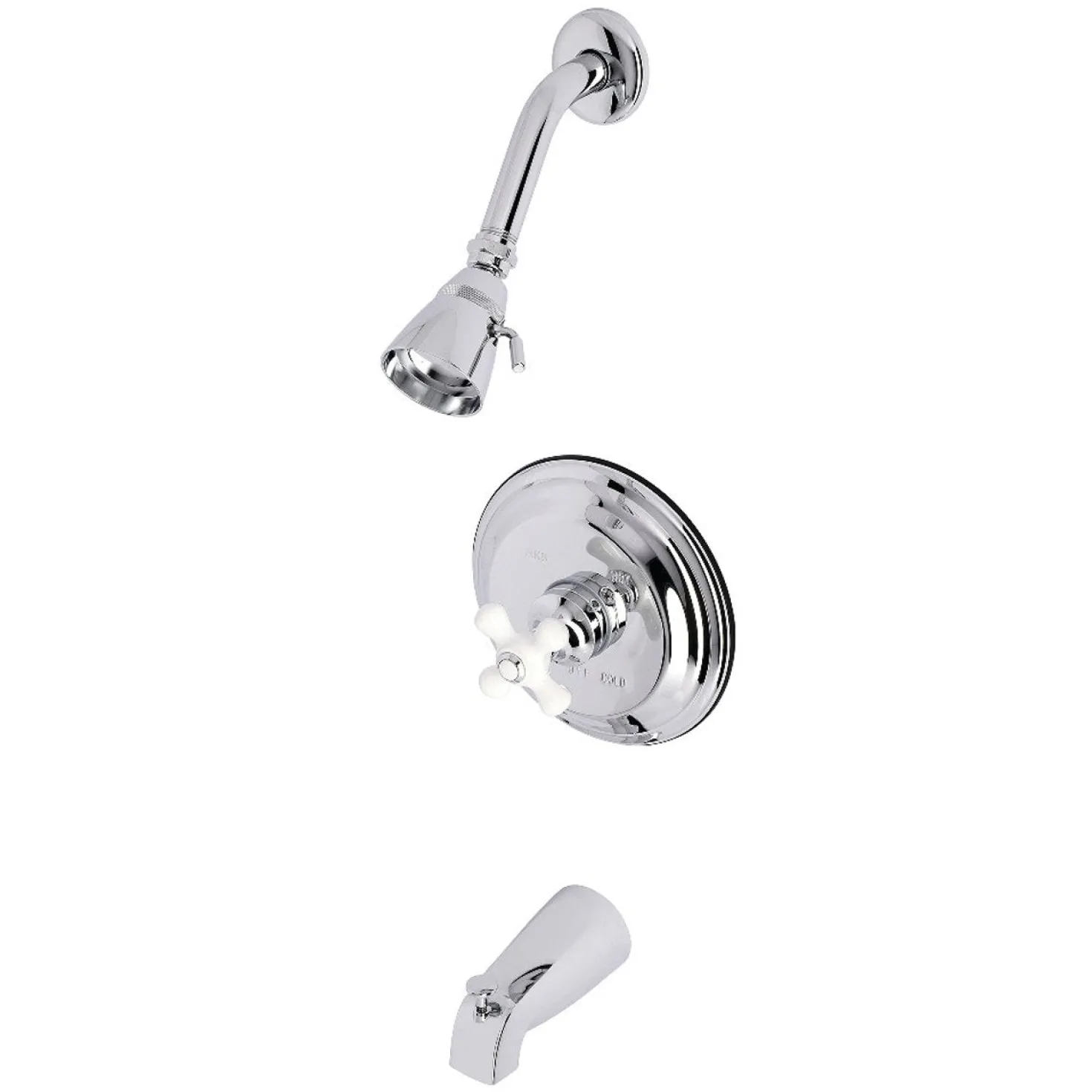 Kingston Brass KB3631PXT Tub and Shower Trim Only in Polished Chrome