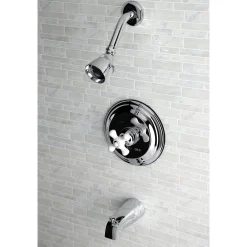 Kingston Brass KB3631PXT Tub and Shower Trim Only in Polished Chrome
