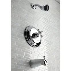 Kingston Brass KB3631PXT Tub and Shower Trim Only in Polished Chrome