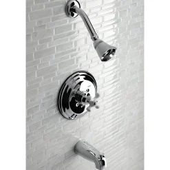 Kingston Brass KB3631PXT Tub and Shower Trim Only in Polished Chrome