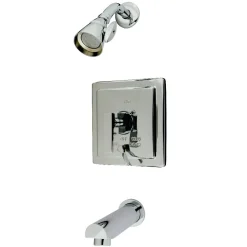 Kingston Brass KB86510QLL Tub and Shower Faucet in Polished Chrome