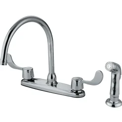 Kingston Brass KB782SP 8-Inch Centerset Kitchen Faucet in Polished Chrome