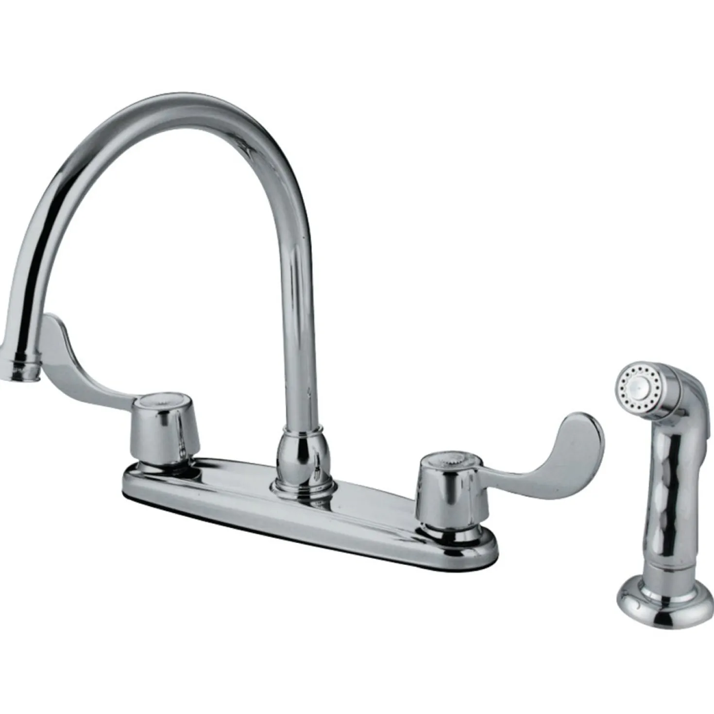 Kingston Brass KB782SP 8-Inch Centerset Kitchen Faucet in Polished Chrome