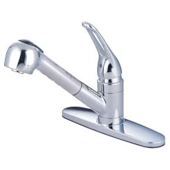 Kingston Brass KB801SP Pull-Out Kitchen Faucet in Polished Chrome