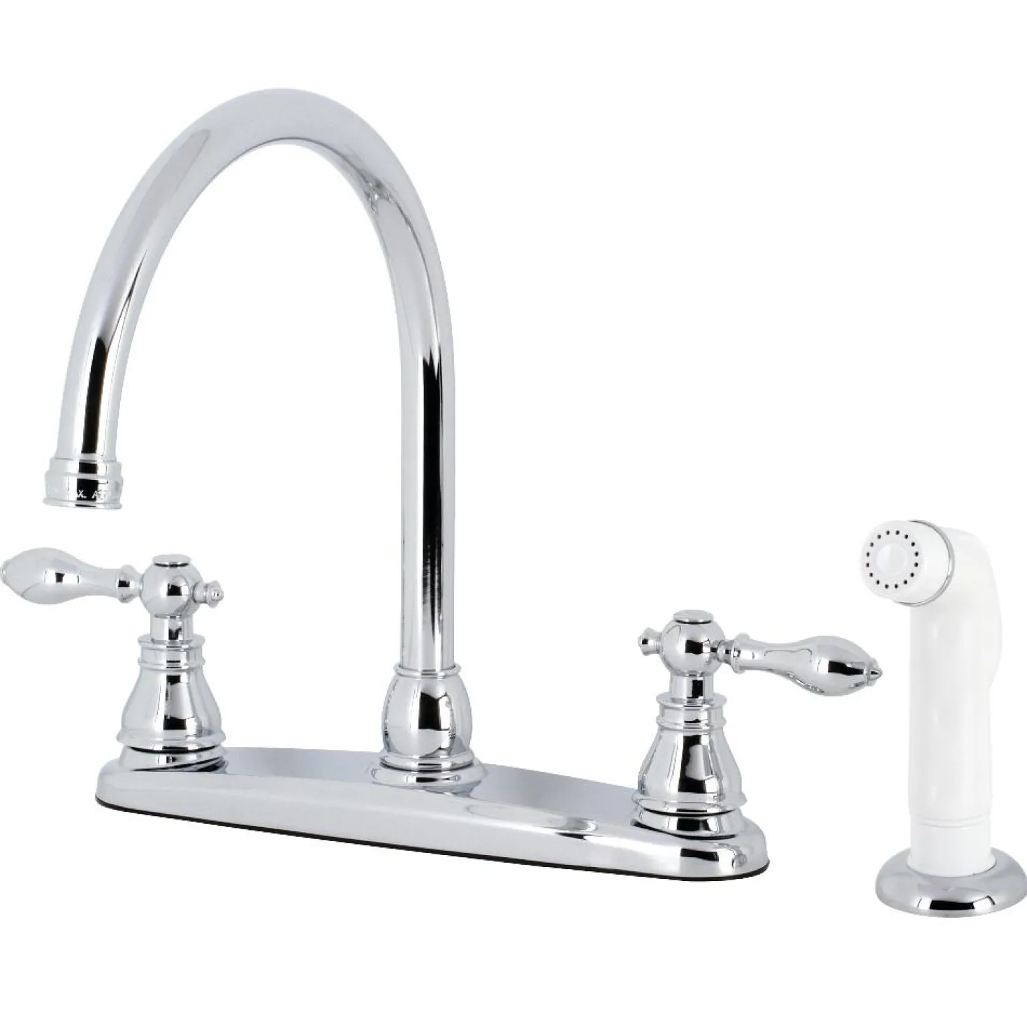 Kingston Brass KB72XACL-P American Classic Centerset Kitchen Faucet with Side Sprayer