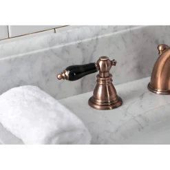 Kingston Brass KB96XAKL-P Duchess Widespread Bathroom Faucet with Plastic Pop-Up