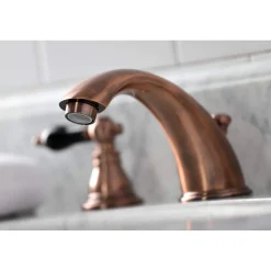 Kingston Brass KB96XAKL-P Duchess Widespread Bathroom Faucet with Plastic Pop-Up