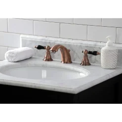 Kingston Brass KB96XAKL-P Duchess Widespread Bathroom Faucet with Plastic Pop-Up