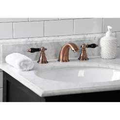 Kingston Brass KB96XAKL-P Duchess Widespread Bathroom Faucet with Plastic Pop-Up
