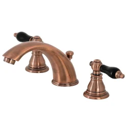 Kingston Brass KB96XAKL-P Duchess Widespread Bathroom Faucet with Plastic Pop-Up