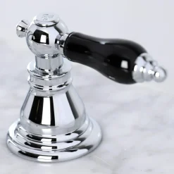 Kingston Brass KB96XAKL-P Duchess Widespread Bathroom Faucet with Plastic Pop-Up