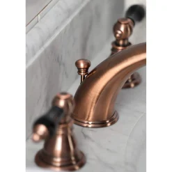 Kingston Brass KB96XAKL-P Duchess Widespread Bathroom Faucet with Plastic Pop-Up