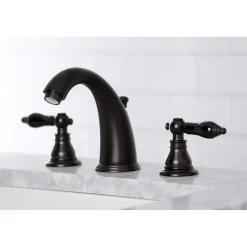 Kingston Brass KB98XAKL-P Duchess Widespread Bathroom Faucet with Plastic Pop-Up
