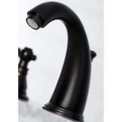 Kingston Brass KB98XAKL-P Duchess Widespread Bathroom Faucet with Plastic Pop-Up