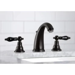 Kingston Brass KB98XAKL-P Duchess Widespread Bathroom Faucet with Plastic Pop-Up