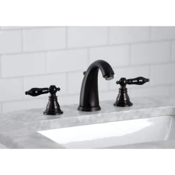 Kingston Brass KB98XAKL-P Duchess Widespread Bathroom Faucet with Plastic Pop-Up