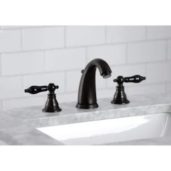 Kingston Brass KB98XAKL-P Duchess Widespread Bathroom Faucet with Plastic Pop-Up