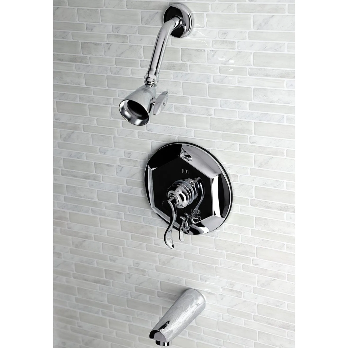 Kingston Brass KB463X0DFL-P Tub and Shower Faucet