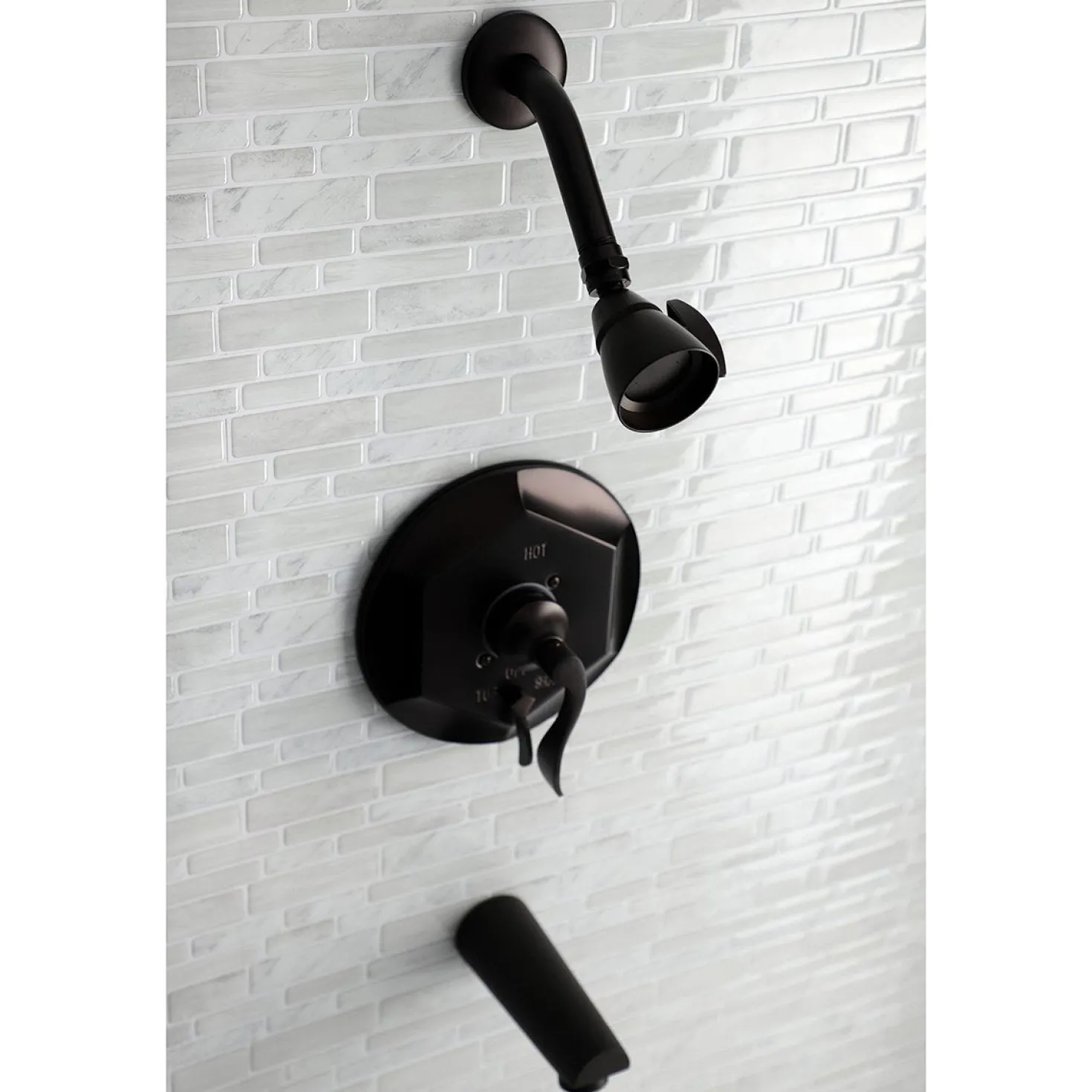 Kingston Brass KB463X0DFL-P Tub and Shower Faucet