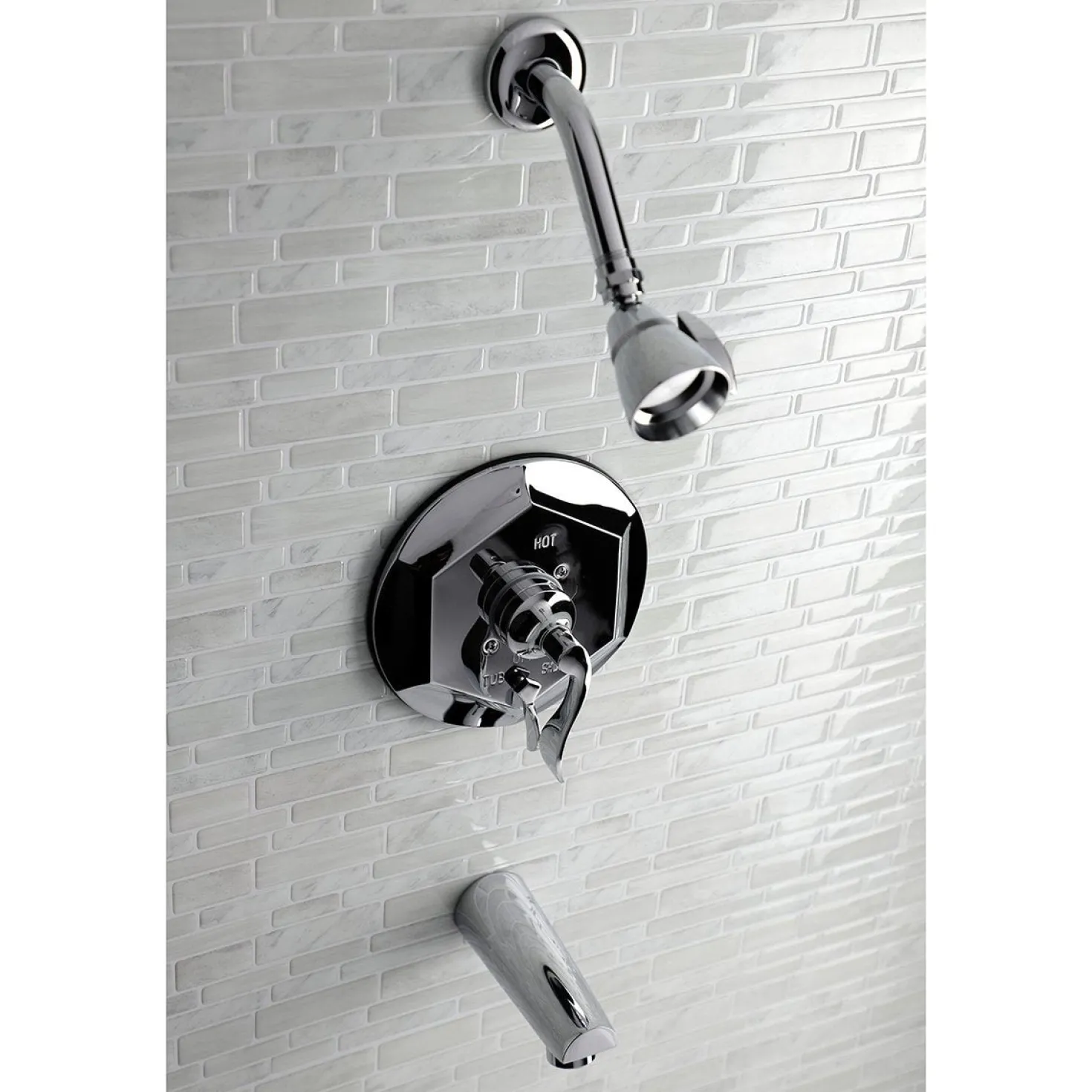 Kingston Brass KB463X0DFL-P Tub and Shower Faucet