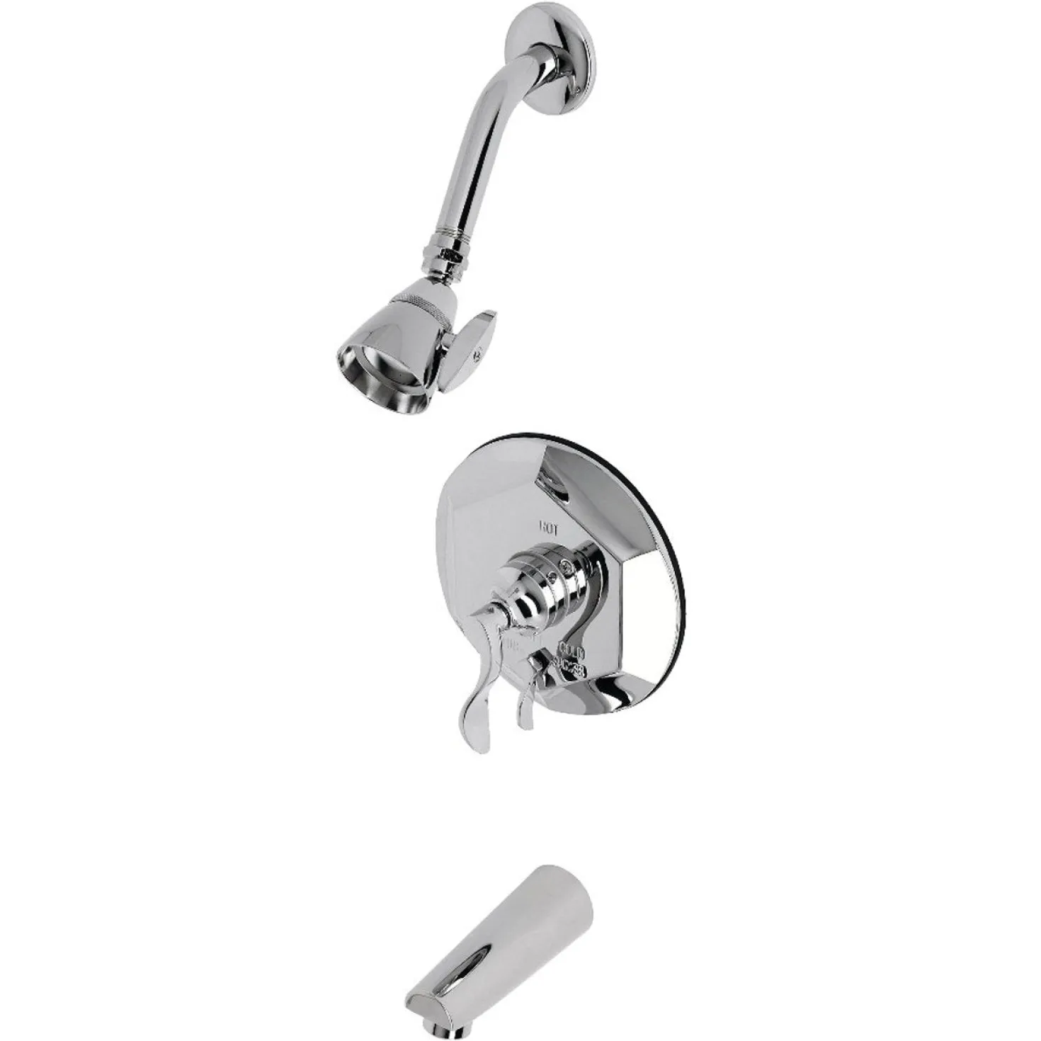 Kingston Brass KB463X0DFL-P Tub and Shower Faucet